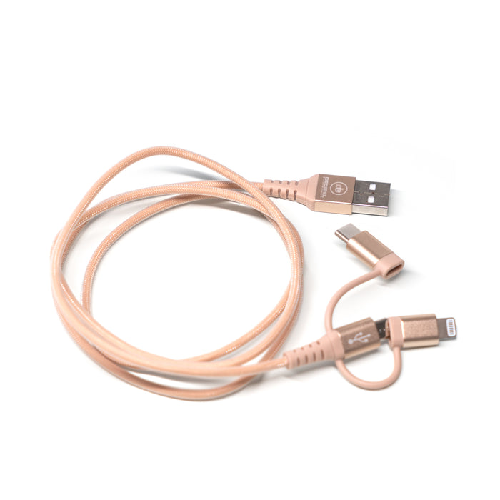 Intergalactic 3-in-1 Super Cable Universal Charging Cables (2-Pack)