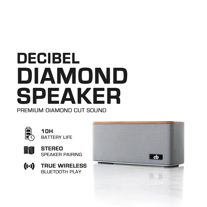 Deci-Diamond Bamboo Speaker Total Wireless Digital Bluetooth Speaker